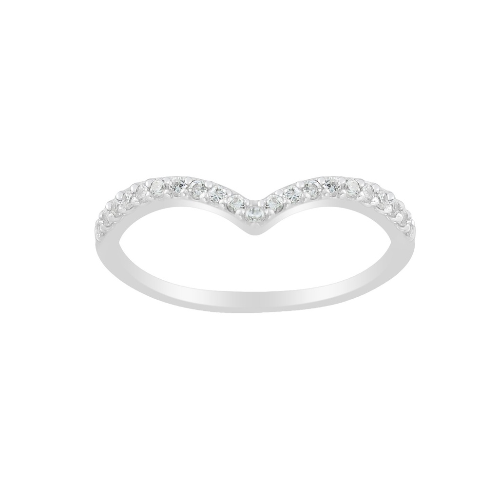 Silver Chevron Ring