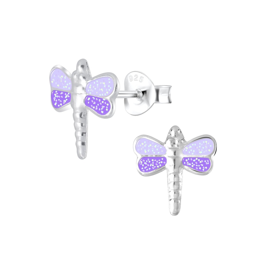 Silver Dragonfly Stud Earrings