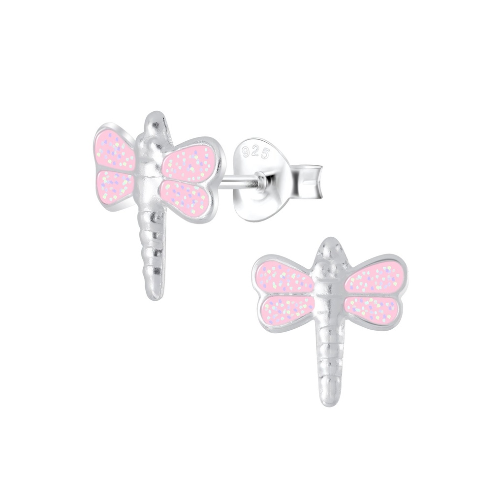 Silver Dragonfly Stud Earrings