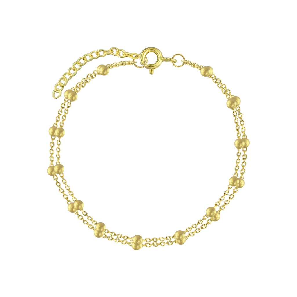 [10006835] 18cm Silver Satellite Bracelet