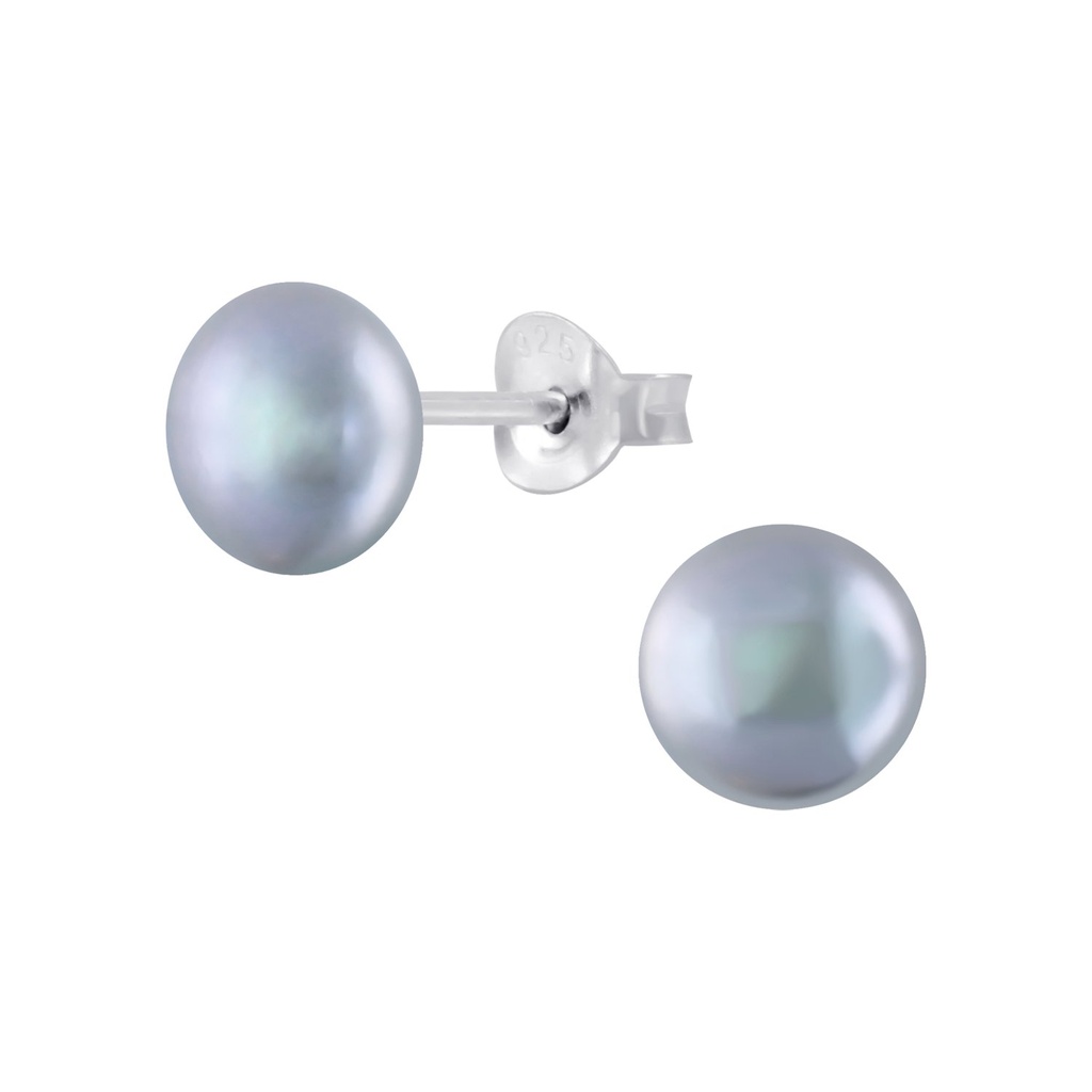 6mm Fresh Water Pearl Silver Stud Earrings