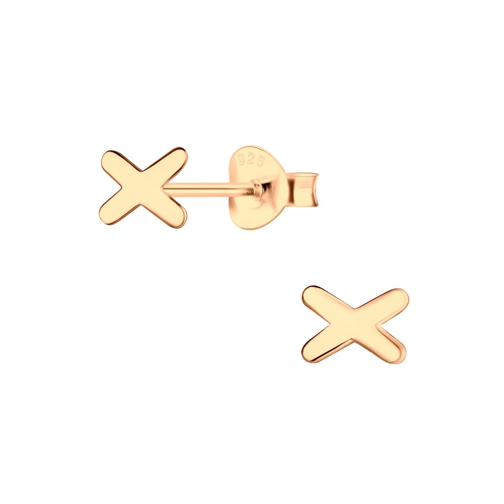 Silver Cross Stud Earrings