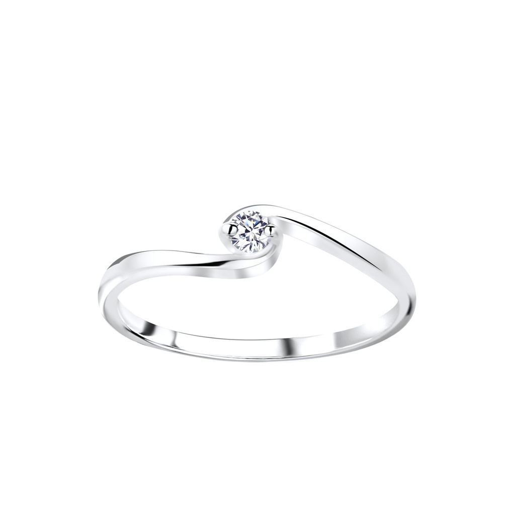 [10007016] Silver Cubic Zirconia Ring (EU 52 / US 6)