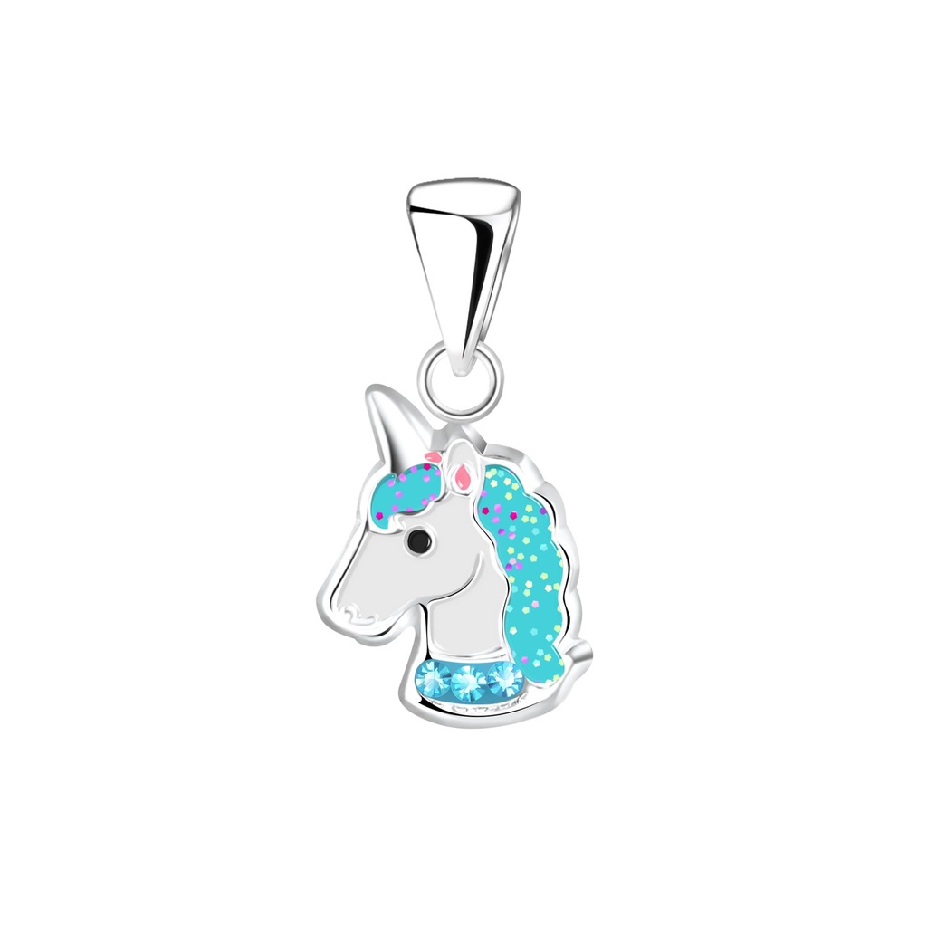 [10006845] Pendentif licorne en argent