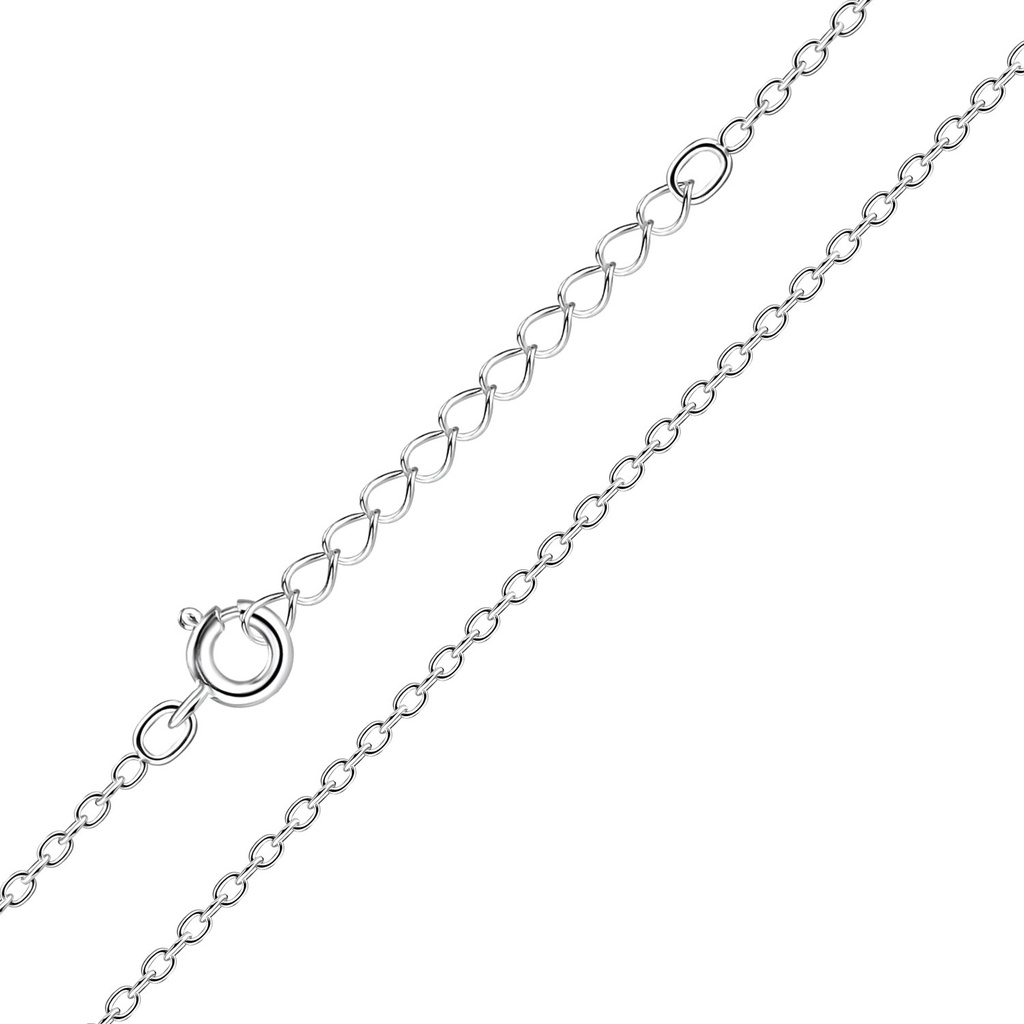 38cm Silver Extendable Cable Chain