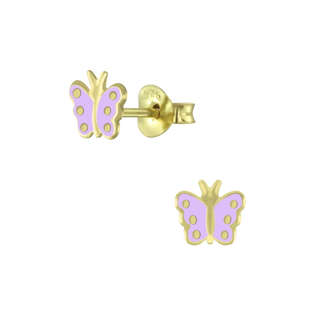 Silver Butterfly Stud Earrings