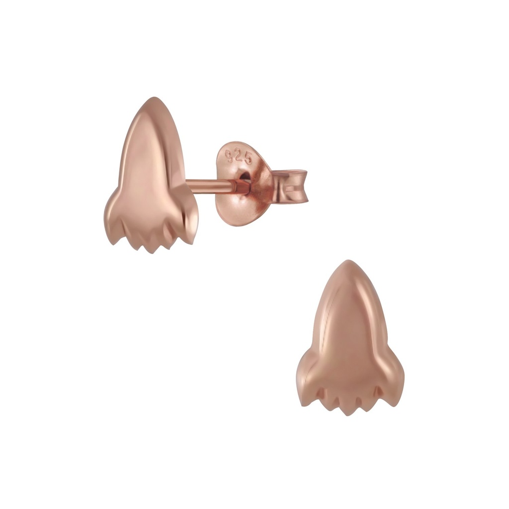 Silver Rocket Stud Earrings