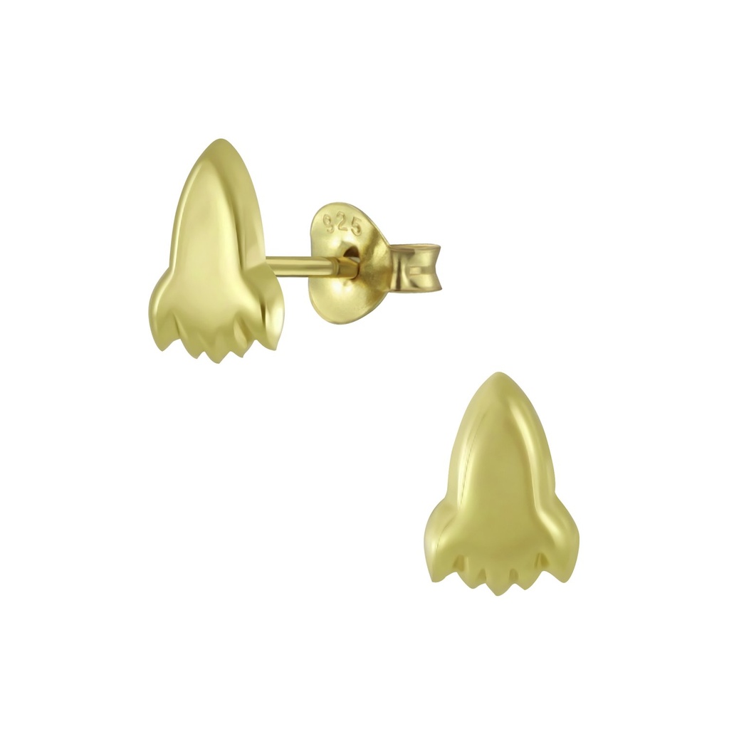 Silver Rocket Stud Earrings