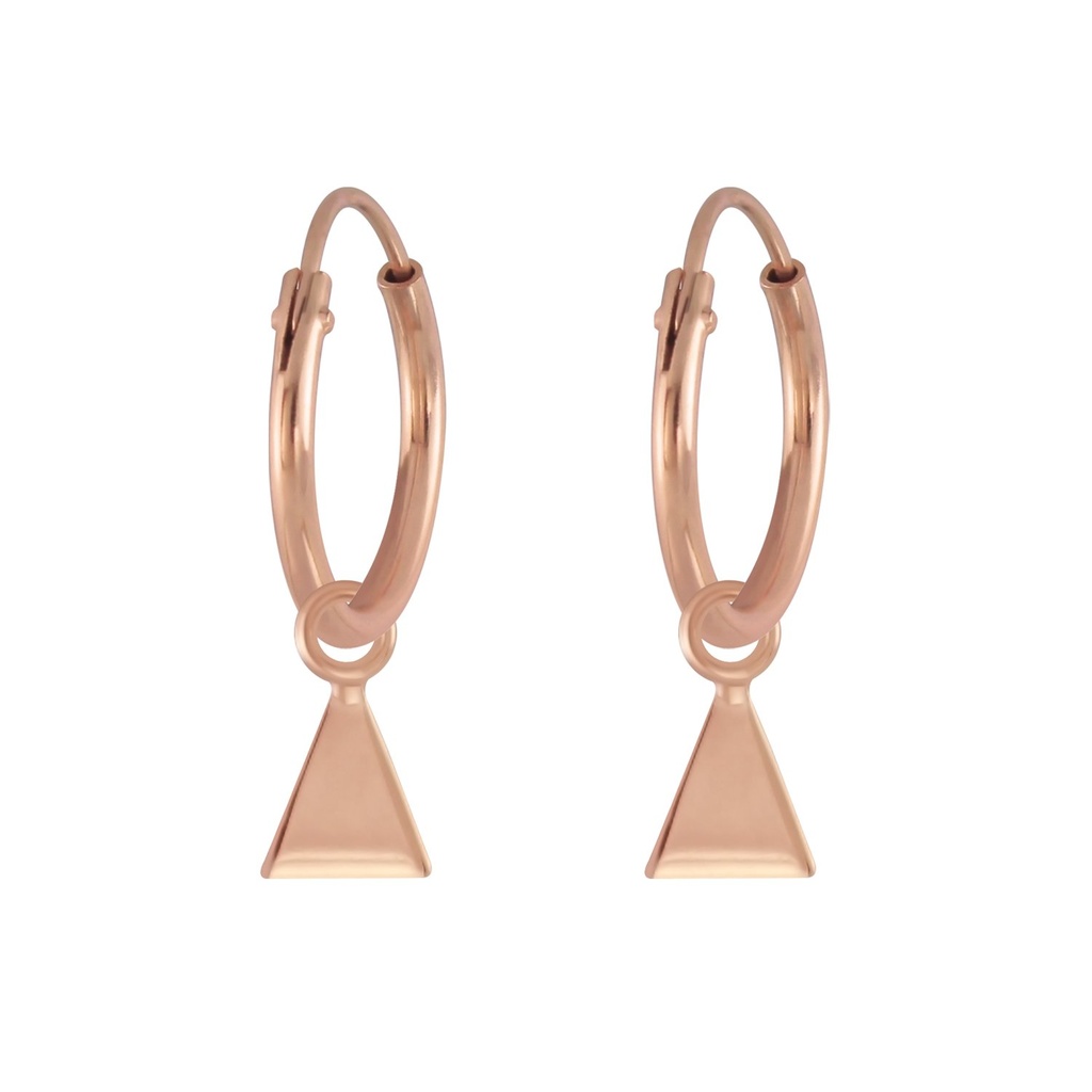 Créoles breloque triangle en argent