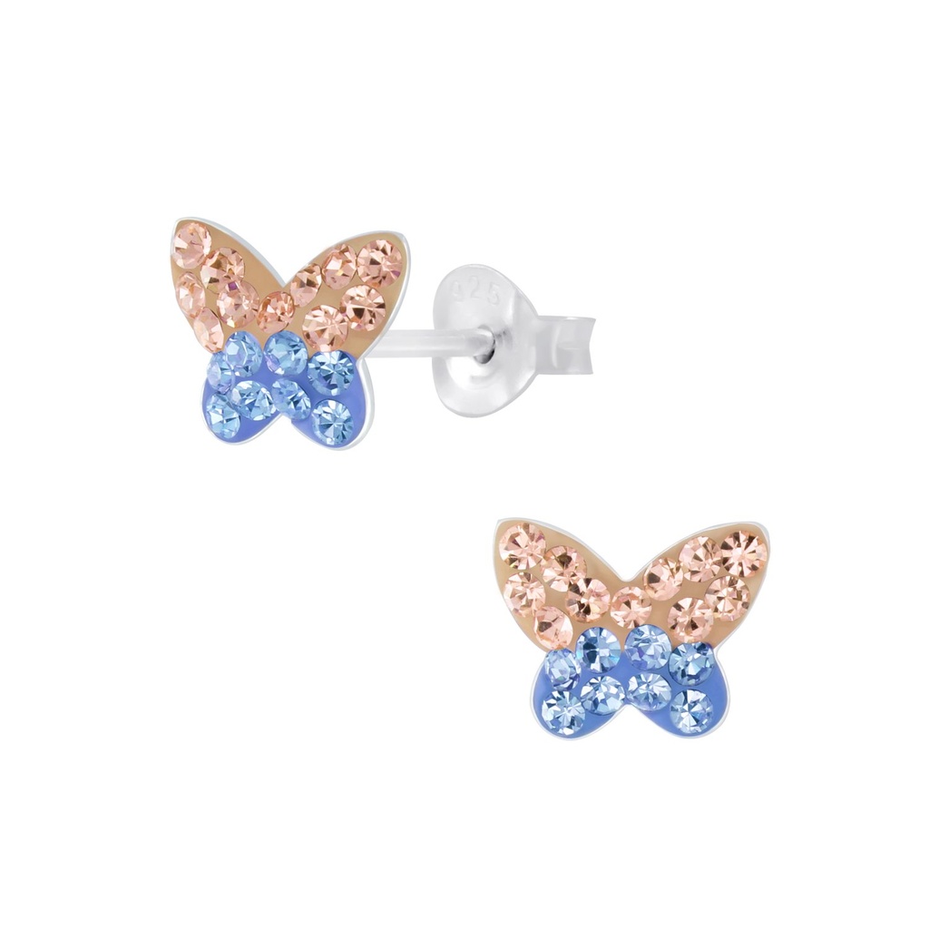 Silver Butterfly Stud Earrings
