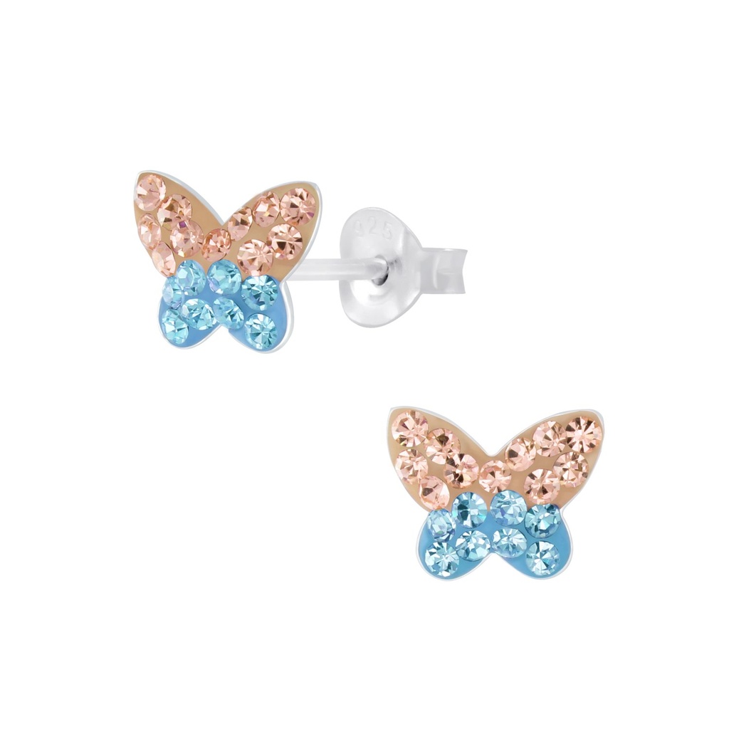 Silver Butterfly Stud Earrings