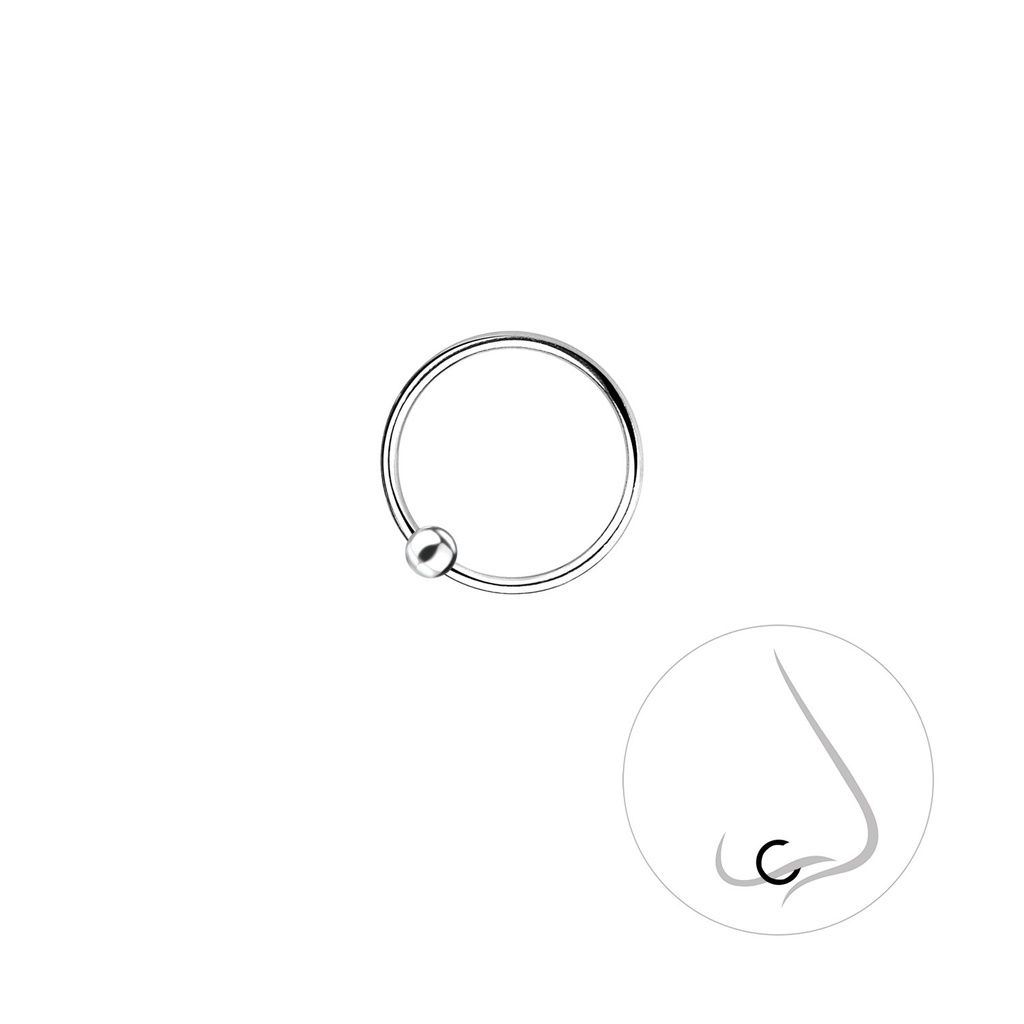 [10007167] 10mm Silver Ball Closure Ring