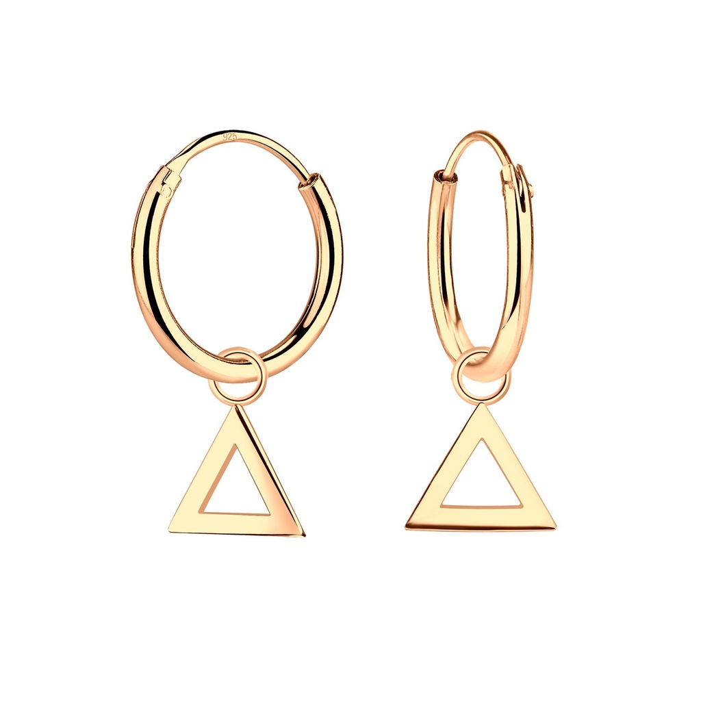 Créoles breloque triangle en argent