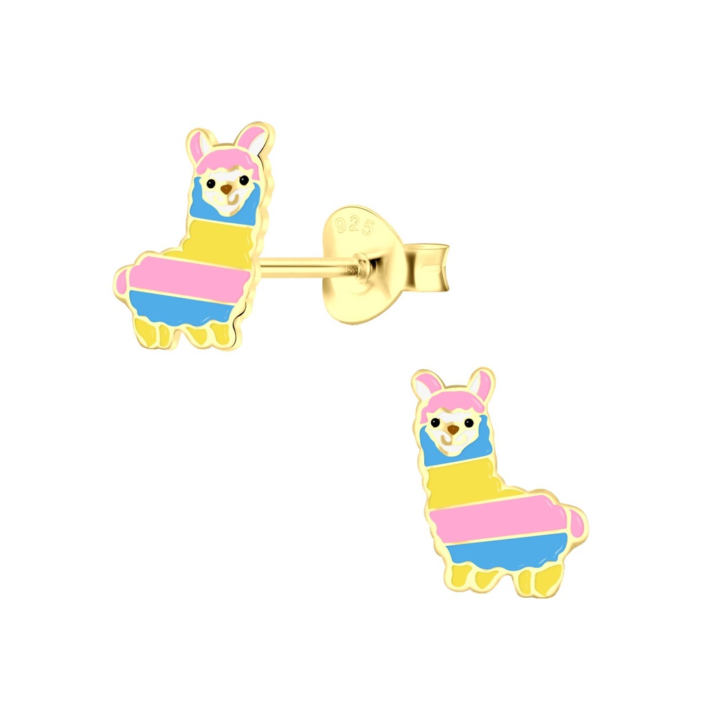 Puces d'oreilles alpaga en argent