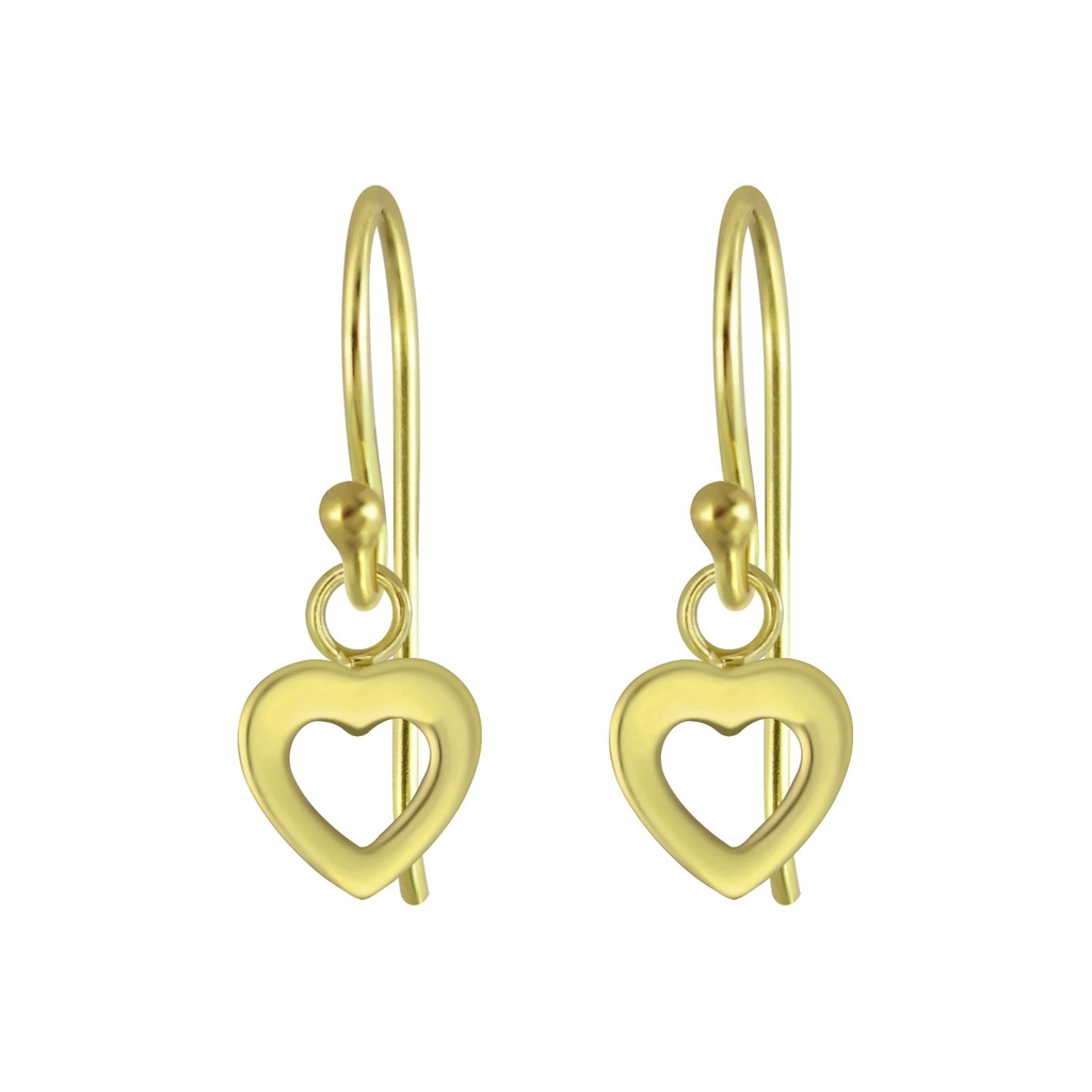 Boucles d'oreilles cœur en argent