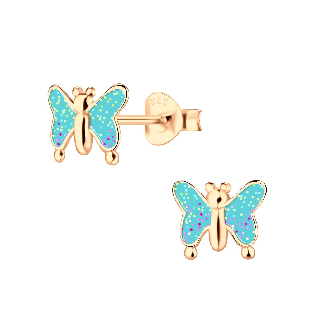 Silver Butterfly Stud Earrings