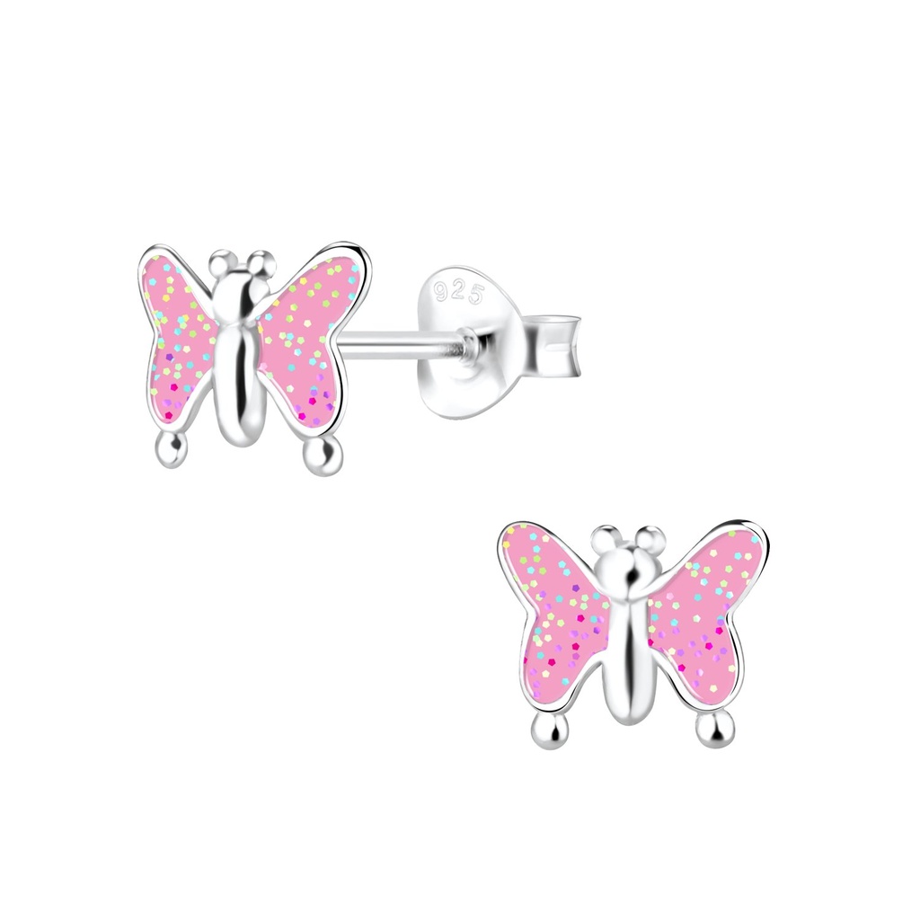 Silver Butterfly Stud Earrings