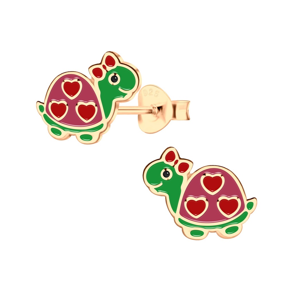 [10006033] Puces d'oreilles tortue en argent