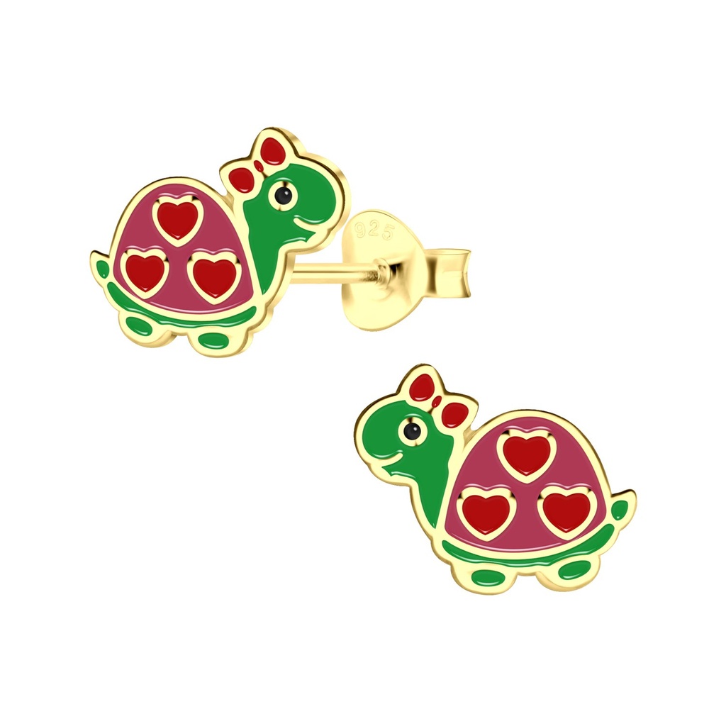 Silver Turtle Stud Earrings
