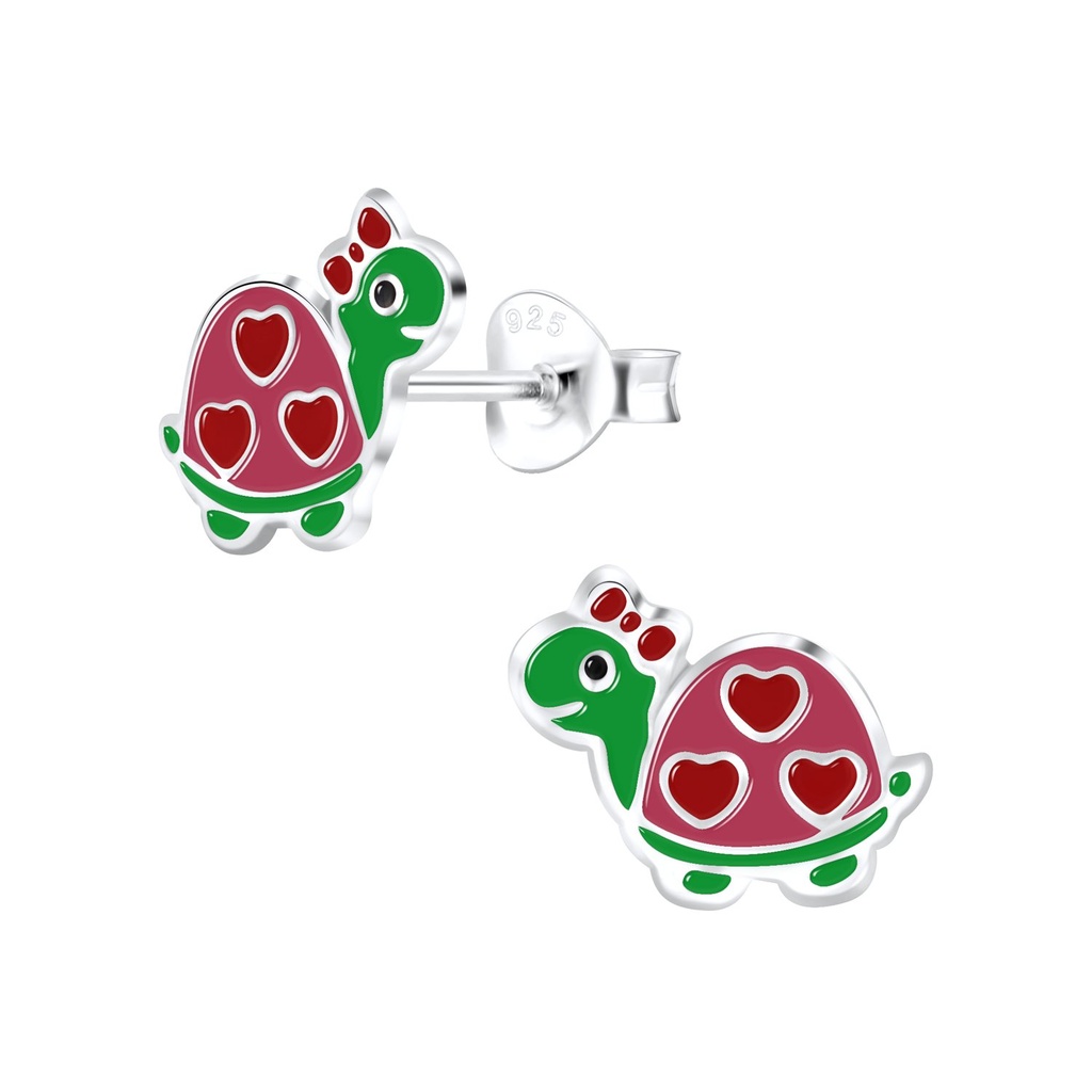 Silver Turtle Stud Earrings