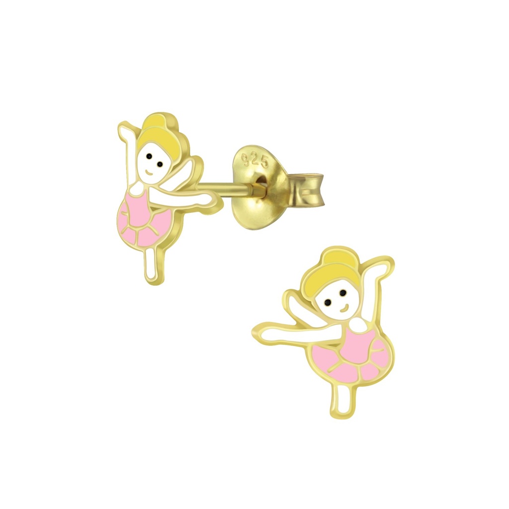 Puces d'oreilles ballerine en argent