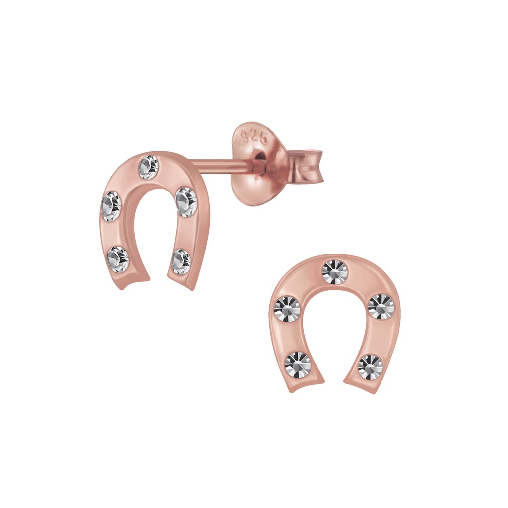 Puces d'oreilles fer à cheval en argent