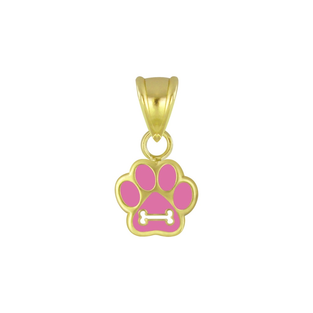 [10006664] Pendentif empreinte de patte en argent