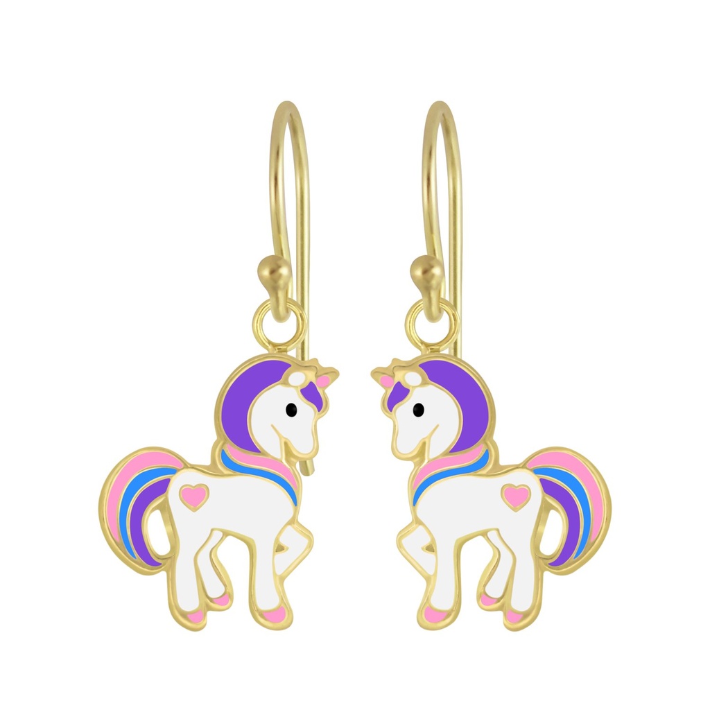 Silver Unicorn Earrings