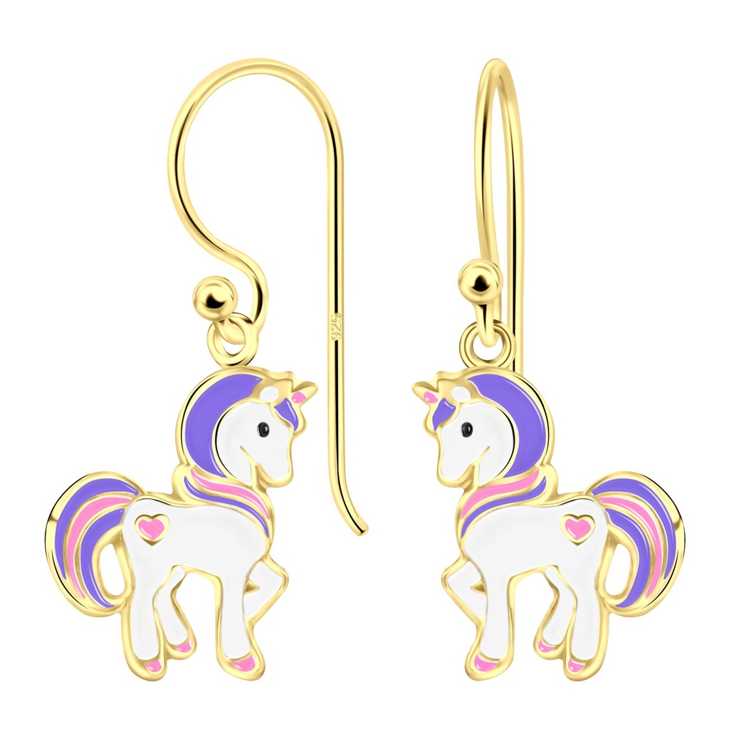 Silver Unicorn Earrings