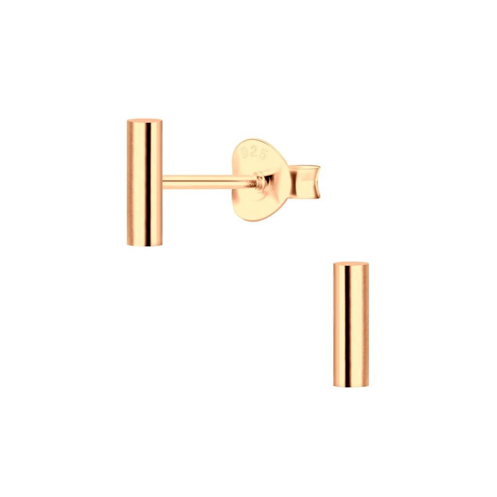 Silver Bar Ear Studs