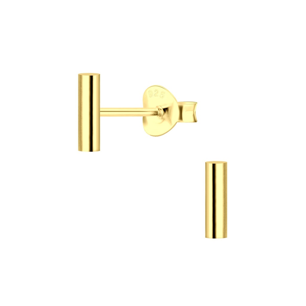 Silver Bar Ear Studs