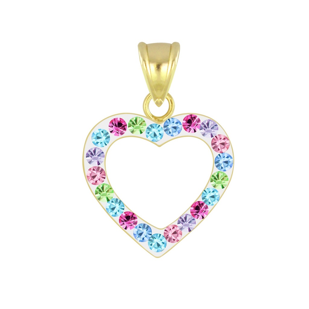 Pendentif en argent cristal cœur