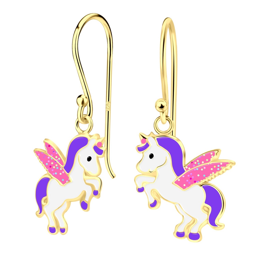 Silver Unicorn Earrings