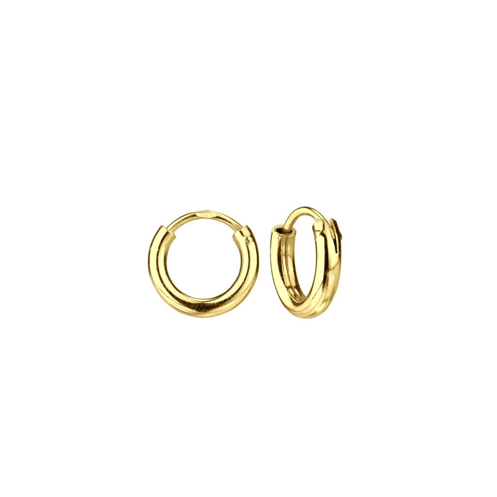 [10006490] 10mm Silver Thick Hoop Earrings