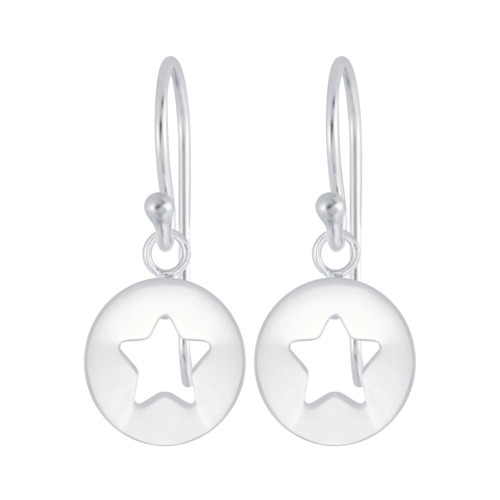 Boucles d'oreilles étoile en argent