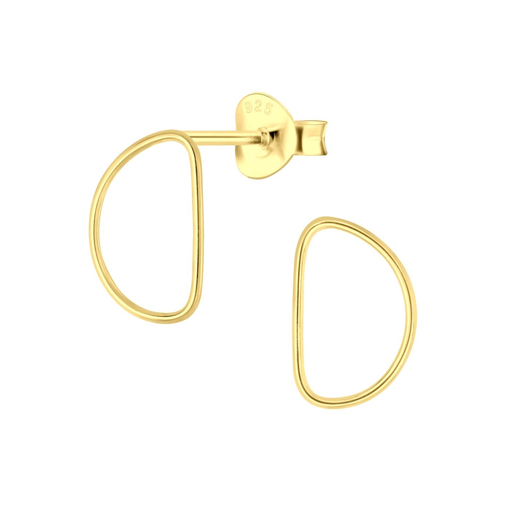 Silver Wire Stud Earrings