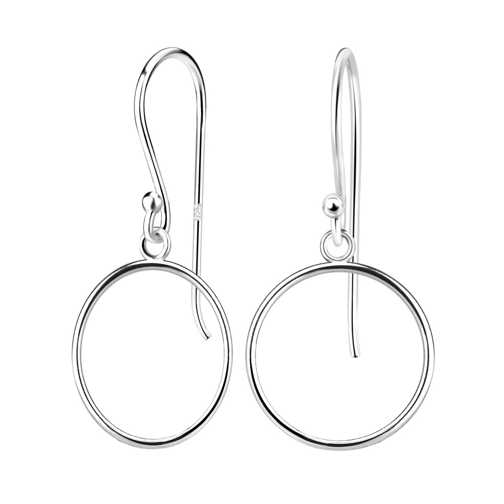 Boucles d'oreilles cercle en argent
