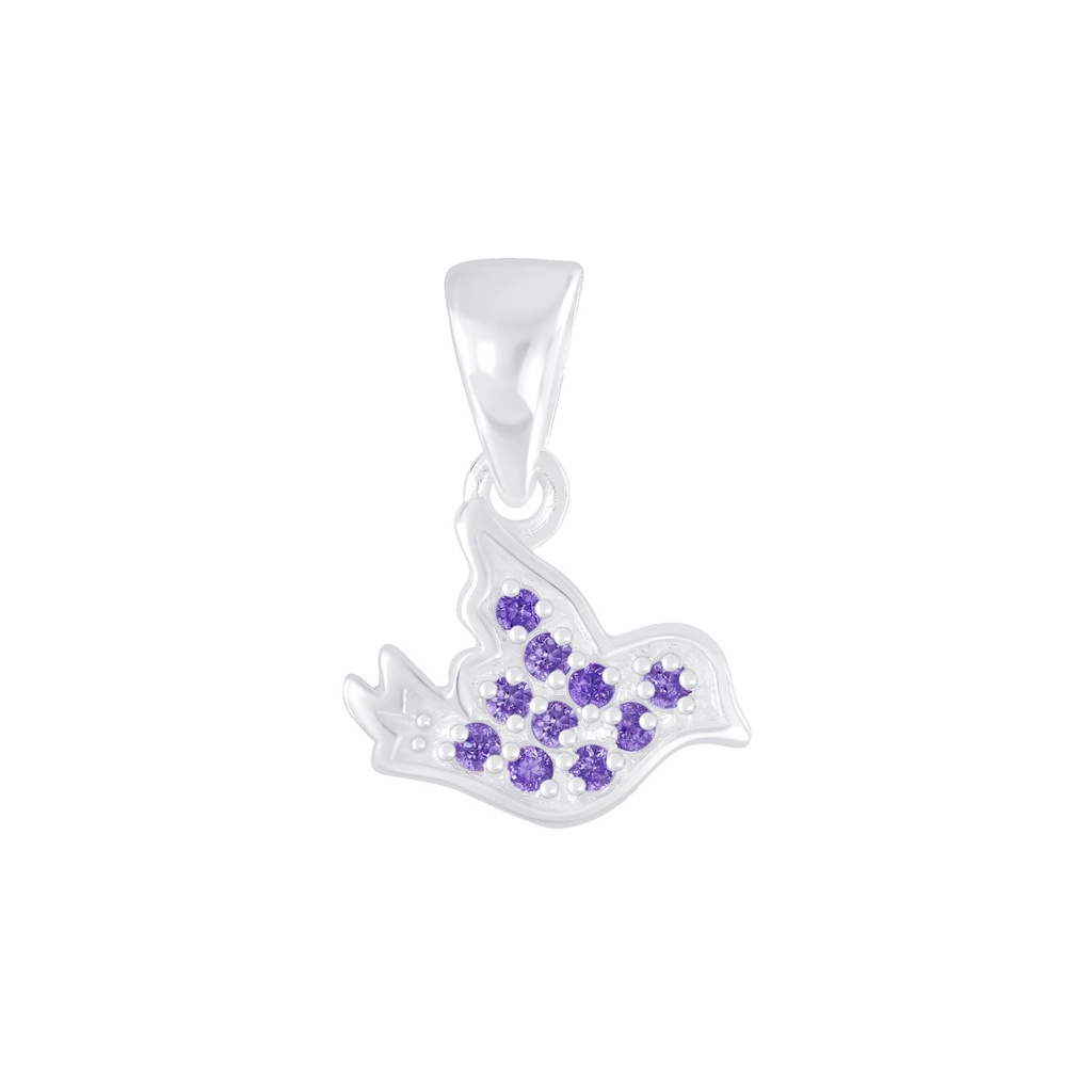 Pendentif oiseau en argent zircon