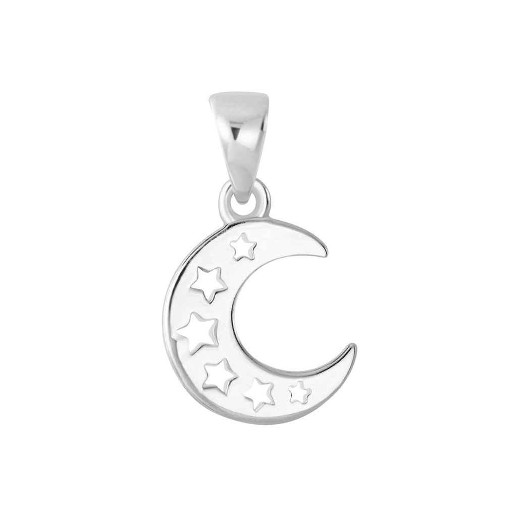 Pendentif lune en argent
