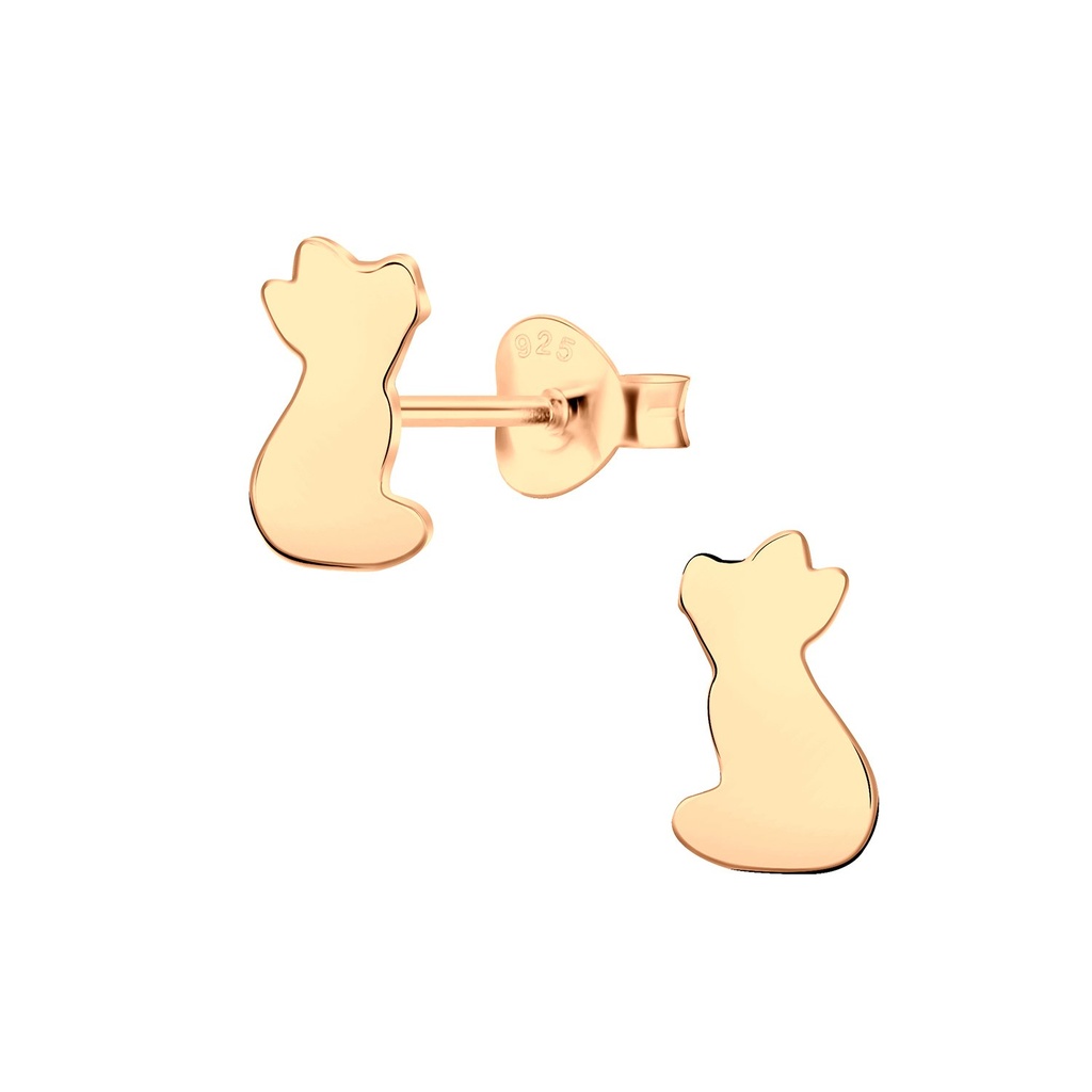 Puces d'oreilles renard en argent
