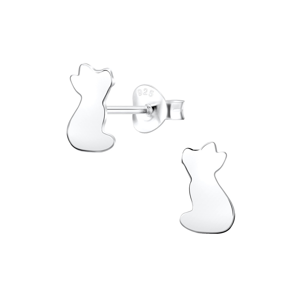Puces d'oreilles renard en argent