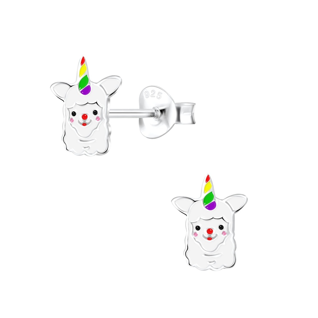 Silver Alpaca Stud Earrings