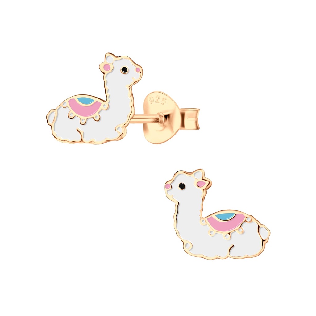 Silver Alpaca Stud Earrings