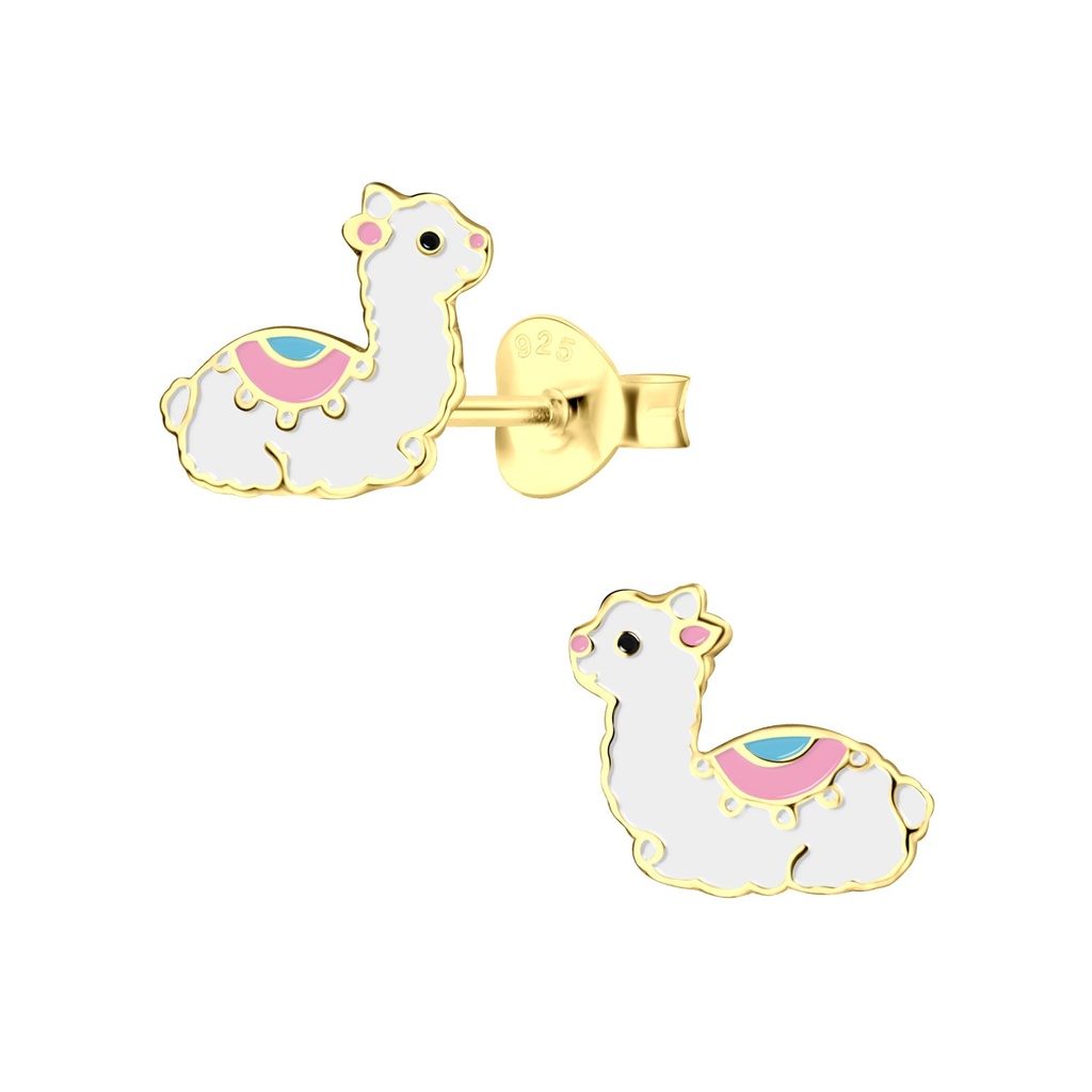 Puces d'oreilles alpaga en argent