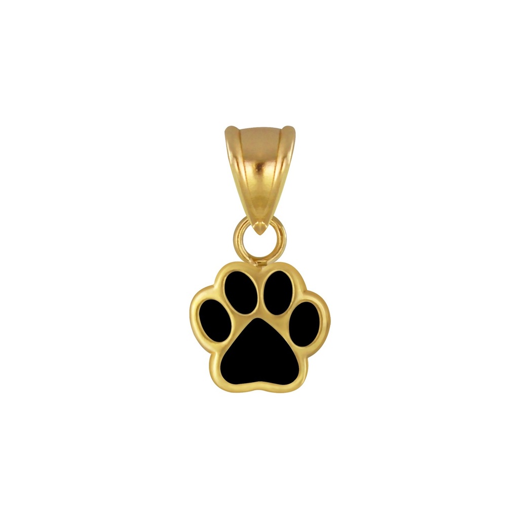 [10005612] Silver Paw Print Pendant