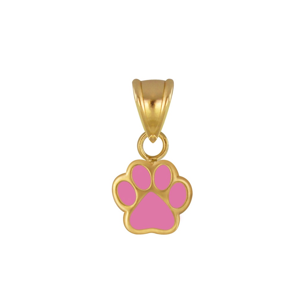 Pendentif empreinte de patte en argent