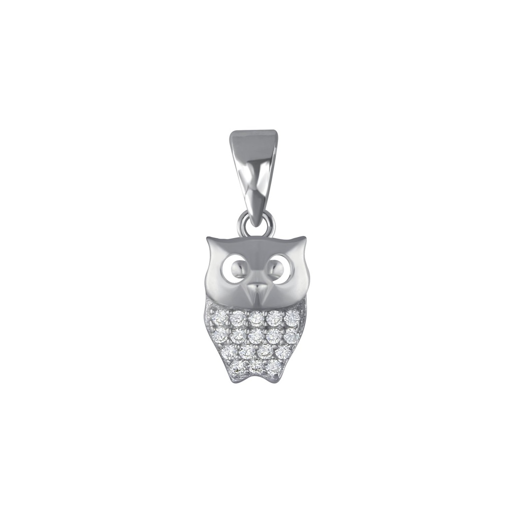 Pendentif hibou en argent
