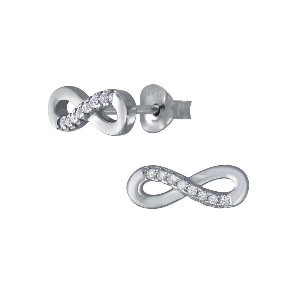 Puces d'oreilles infini en argent