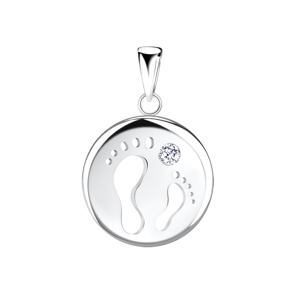 [10005896] Silver Foot Print Pendant