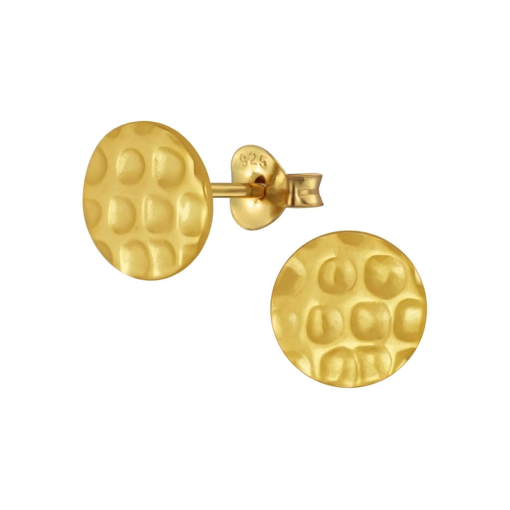 Puces d'oreilles rondes en argent